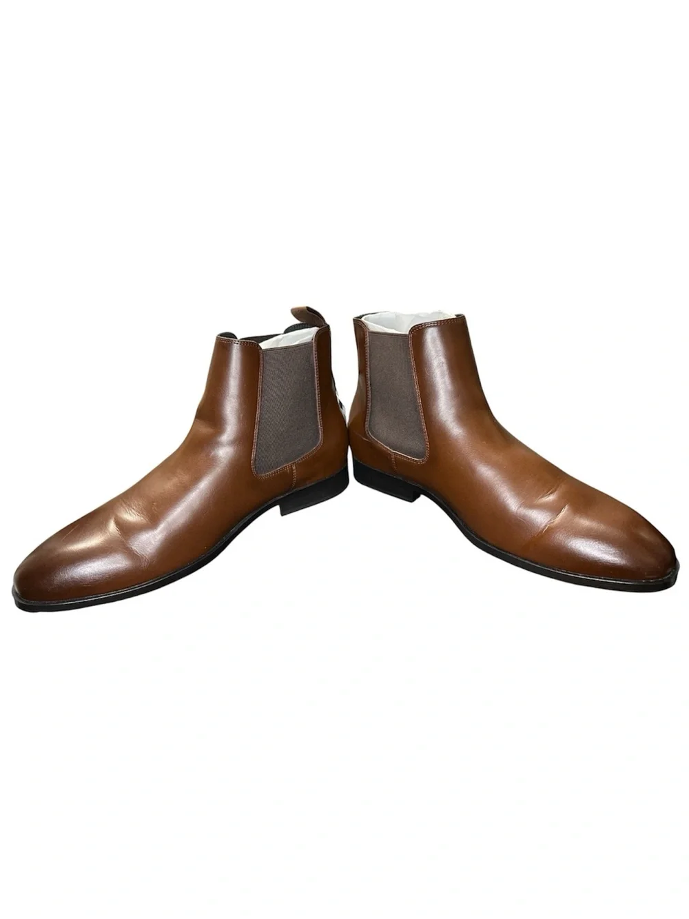 Zara Men’s Brown Leather Chukka Boots size 12 USA
